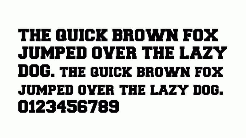 font for football jersey